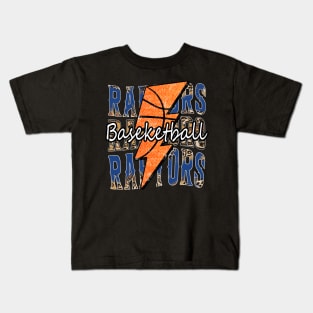 Graphic Basketball Raptors Proud Name Vintage Kids T-Shirt